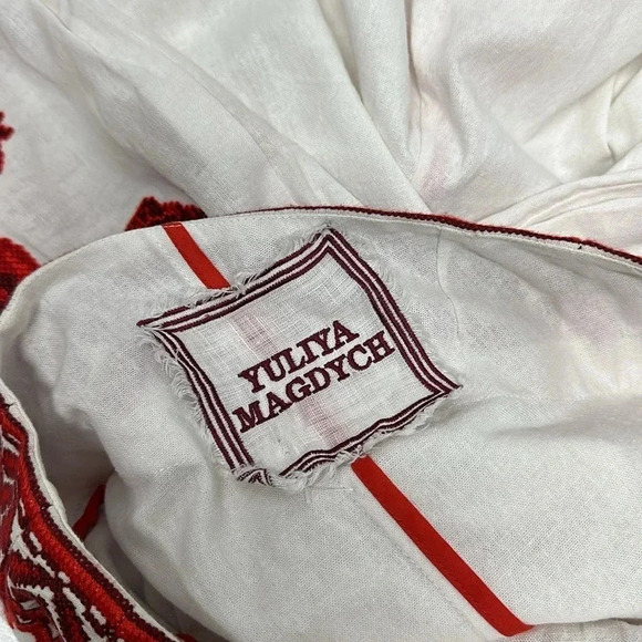 Yuliya Magdych Gzhel One Shoulder Playsuit Jumpsuit Dress Shorts Embroidered 1 - Picture 4 of 7